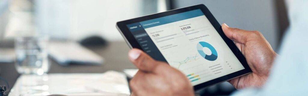 man holding tablet