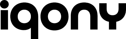 Iqony logo x Hitachi Solutions